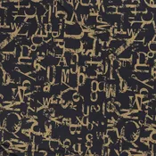 Black Abstract Letters 4-Way Stretch