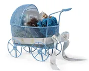 Baby Boy Carriage Gift Basket