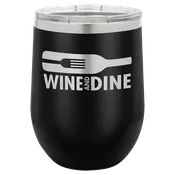 12 oz. Polar Camel Insulated Stemless Wine Tumbler with Clear Lid