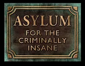 10 3/4" X 8 1/4"  TIN SIGN ASYLUM FOR THE CRIMINALLY INSANE METAL SIGN NEW
