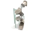 15 Foot Spiral Tube Slide Slide and Mounts Only