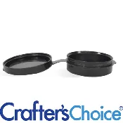 0.25 oz LDPE Polycon with Hinged Lid - Black