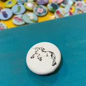 1.25" Button - Roller Skating Unicorn (Three Pack)