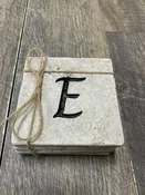 Custom Stone Coasters "E"