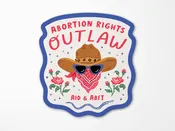 Abortion Rights Outlaw Vinyl Sticker