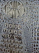 Alligator Vinyl 3D Embossed - Mystic Blue — Textile Discount Outlet