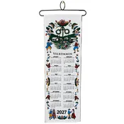 2027 Midsummer Maypole Dancers Fabric Wall Hanging Calendar