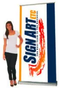 24" Retractable Banner Stand, 78" Tall Graphic and Case