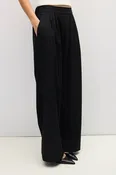 Black Pinstripe Pleated Maren Pants