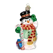 Candy Cane Snowman Ornament - Old World Christmas