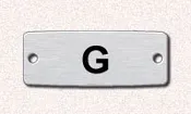 Letter  Tags (26pcs) - Silver Background - Rectangular - .625" x 1.625"