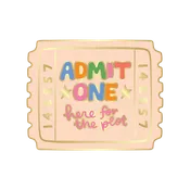 admit one enamel pin