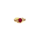 1.04 ct Natural Red Ruby & Diamond Ring — Hakimi Gem
