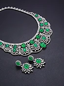 Glam Cubic Zirconia Necklace &amp;amp; Earrings Set