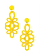 Blooming Flower Drop Earring (yellow)