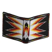 Beaded Leather Wallet
