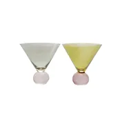 12 oz. Two-Tone Martini Glass with Ball Stem