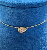 1.53 CT Pear Cut Sideways Pendant