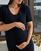 Nurture Short Sleeve Button Down Midi Dress