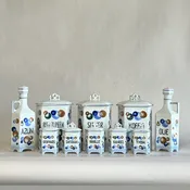 European Deco Ceramic Spice Set - 10 Pieces