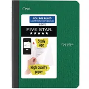 Five Star Composition Book Medium/college Rule Randomly Assorted Cover Color (80) 9.75x7.5 Sheets