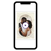 Art Deco Gold Oval Frame eCard