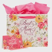 BEST MOM EVER LANDSCAPE GIFT BAG WITH CARD