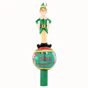 Christopher Radko Merry Muggins Buddy the Elf Glass Christmas Tree Topper 1021686