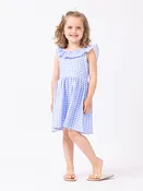 Amelia in Garden Gingham Bluebell