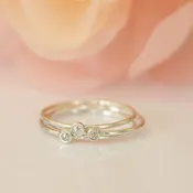 14K Gold Tiny Diamond Ring by Christina Kober