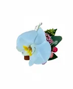 ALOHA ORCHID STICK-ON BOUTONNIERE