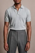 Charlie Waffle Knit Cotton Polo Shirt