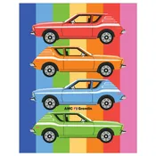 AMC Gremlin Car Colorful Collage print