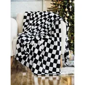 Checkerboard Printed Soft Throw Blanket