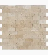 1×2 IVORY Splitface Travertine MOSAIC