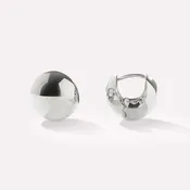 Abby Mini Silver Sphere Hoop