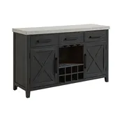 Axel Server in Light Grey and Espresso