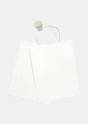 2 White Kraft Gift Paper Bags