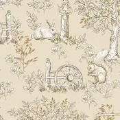 Benartex - Montgomery - Mountain Charm by Belle Brunner - Belle Toile - Sand - 108" Wide Yardage