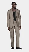 Mid Brown Tailored Fit Milano Suit