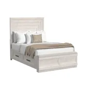 Avalanche Storage Bedroom Set in Antique White