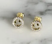 Open Smiley Face Earrings