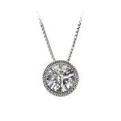 April Birthstone Sterling Silver Necklace