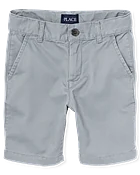 Boys Uniform Stretch Chino Shorts - Husky - Tan