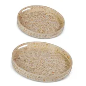 18" Round Capiz Trays