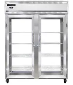 2RENPT-GD-GD 2-Section Display Commercial Pass-Thru Refrigerator Extra Wide