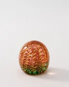 1950s Murano Gold Pink & Green Paperweight