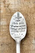 Butter Beer Recipe Vintage Spoon