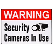 4 in. x 6 in. White Security Camera Decal