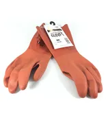 Yellowstone - Orange Vinyl Gauntlet Glove - Size Large